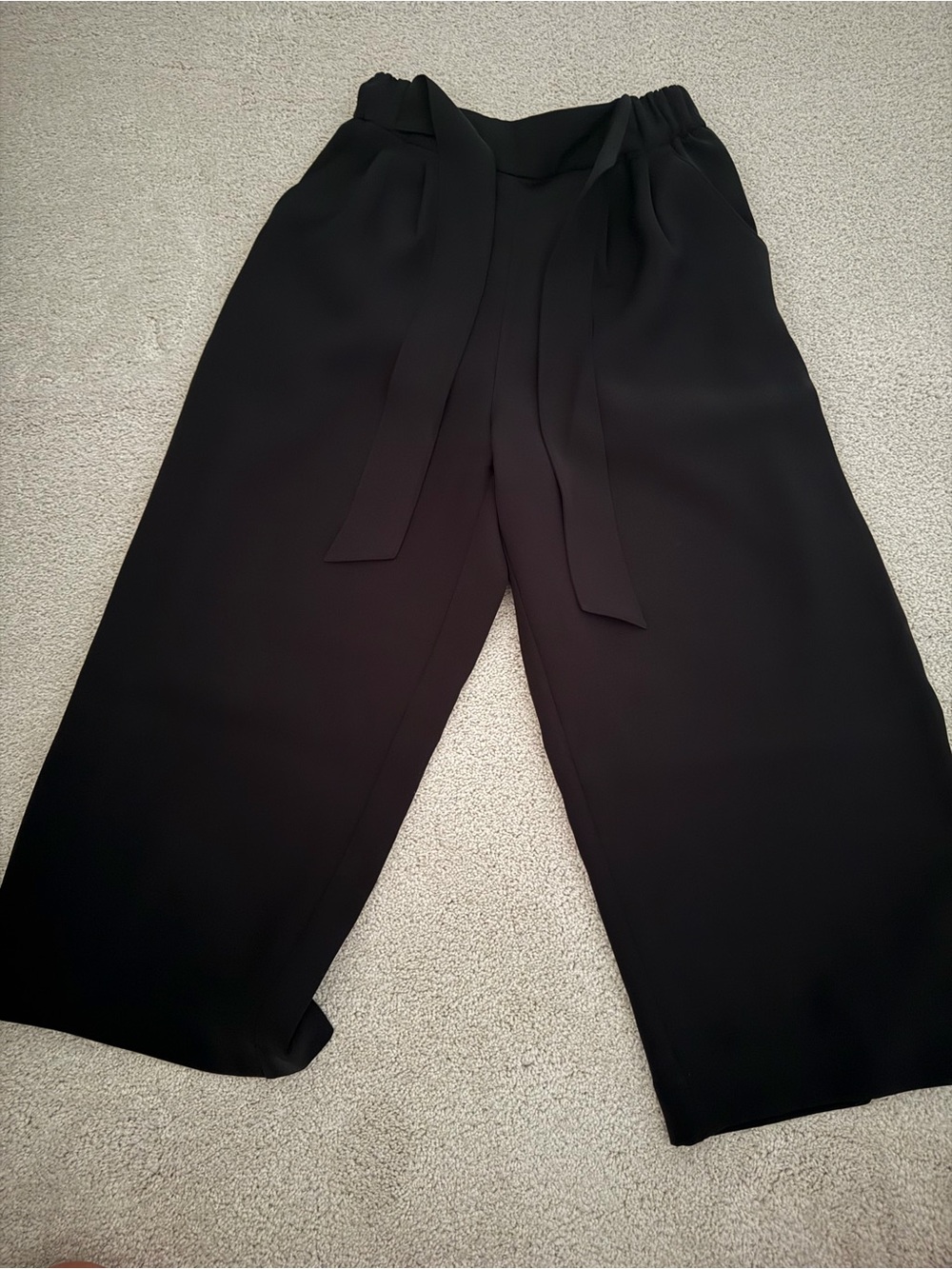 lululemon athletica Black Wide-Leg Tie Waist Pants